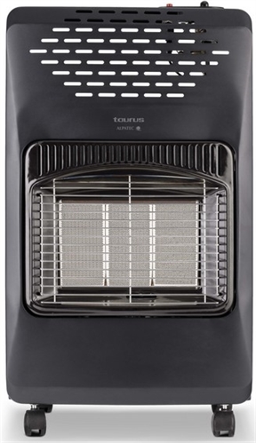 Estufa de gas butano Taurus TROPICANO  GAS COMPACT, GH4200, 4200W, 3 potencias, triple sistema seguridad, encendido piezoeléctrico, negro